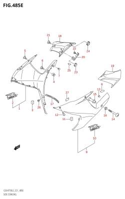 485E - SIDE COWLING (GSX-R750UF:L2:E21)