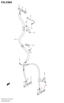 536A - FRONT BRAKE HOSE (AN650)