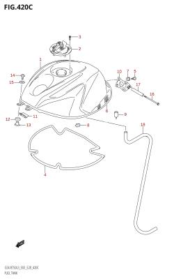 420C - FUEL TANK (GSX-R750:L3:E33)