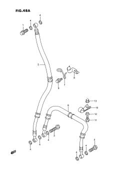 48A - FRONT BRAKE HOSE (MODEL R /​ S)