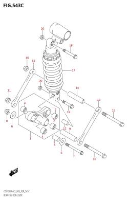 543C - REAR CUSHION LEVER (GSX1300RA:L7:E33)