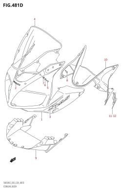 481D - COWLING BODY (SV650S:K6)