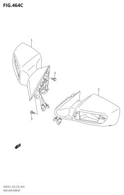 464C - REAR VIEW MIRROR (AN650A:L1:E28)