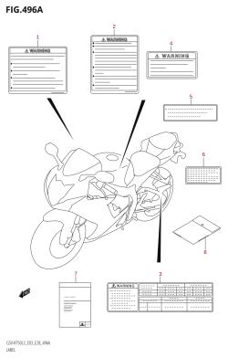 496A - LABEL (GSX-R750:L3:E03)