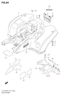 064 - REAR FENDER (LT-A750XPL2 P24)