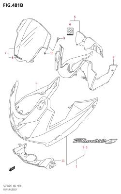 481B - COWLING BODY ((GSF650S,GSF650SU,GSF650SA,GSF650SUA):K8)