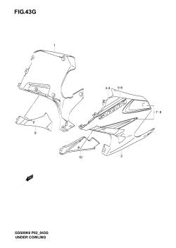 43G - UNDER COWLING  (GS500FK6 /​ FUK6)
