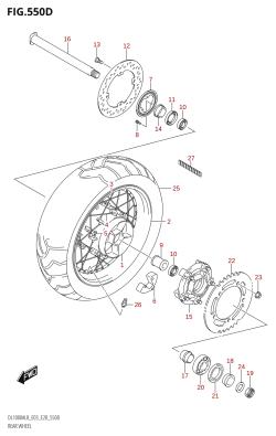 550D - REAR WHEEL (DL1000XA:L8:E03)