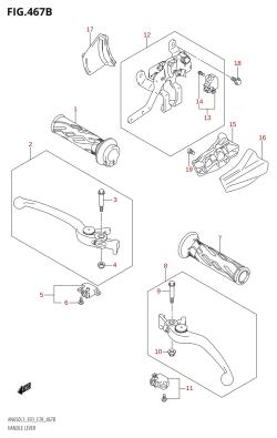 467B - HANDLE LEVER (AN650:L3:E33)