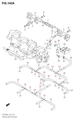 142A - THROTTLE BODY HOSE /​ JOINT (GSX1300R:L1:E14)