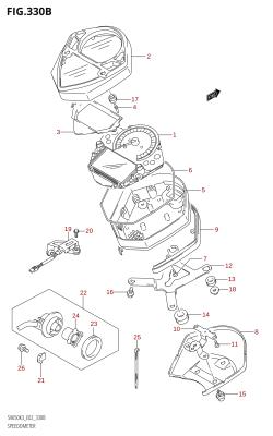 330B - SPEEDOMETER ((SV650,SV650U):(K5,K6,K7))