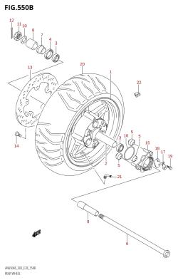 550B - REAR WHEEL (AN650:K7)