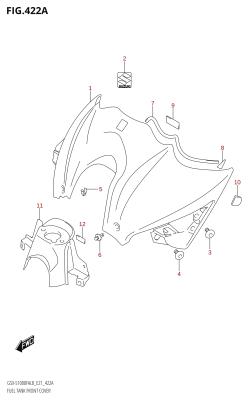422A - FUEL TANK FRONT COVER (GSX-S1000FA:L8:E21)