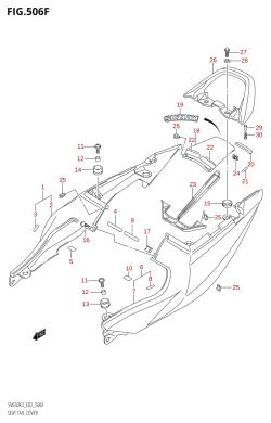 506F - SEAT TAIL COVER ((SV650S,SV650SU):K5)