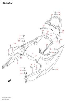 506D - SEAT TAIL COVER ((SV650S,SV650SU):K4)