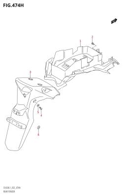 474H - REAR FENDER (DL650AUE:L1:E19)