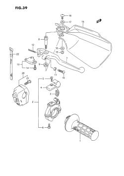 039 - RIGHT HANDLE SWITCH (DR350SL /​ SM,DR350SN /​ SP /​ SR E24)