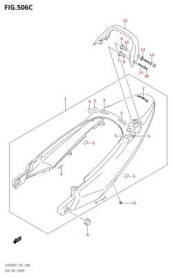 506C - SEAT TAIL COVER (GSF650S,GSF650SU,GSF650SA,GSF650SUA)