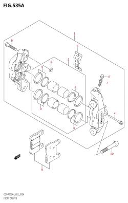 535A - FRONT CALIPER (GSX-R750,GSX-R750U2)