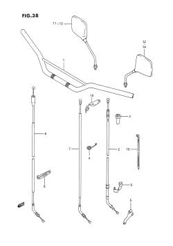 038 - HANDLEBAR (DR350SL /​ SM,DR350SN /​ SP /​ SR E24)