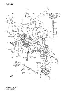 14A - CARBURETOR (MODEL K4 /​ K5 /​ K6)