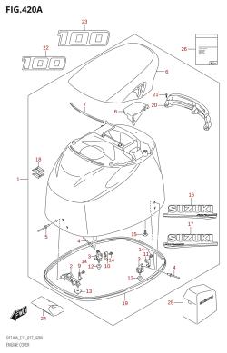 420A - ENGINE COVER (DF100AT:E11)
