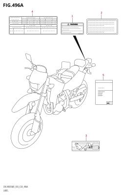 496A - LABEL (DR-Z400S:E33)