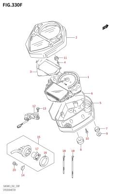 330F - SPEEDOMETER ((SV650SA,SV650SUA):K7)