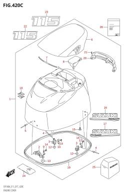420C - ENGINE COVER (DF115AT:E40)
