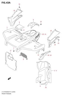 43A - FRONT FENDER (LT-A750XZK8 /​ XZK9 P17)