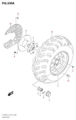 530A - FRONT WHEEL (LT-F400F:L4:P28)