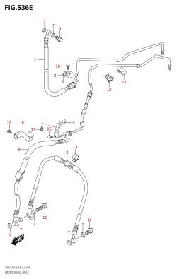 536E - FRONT BRAKE HOSE (SV650AU:L9:E02)