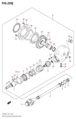 220J - PROPELLER SHAFT /​ FINAL DRIVE GEAR (VZR1800ZFU:L1:E19)