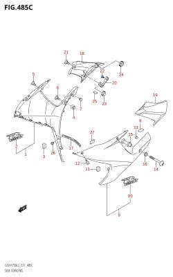 485C - SIDE COWLING (GSX-R750:L2:E24)