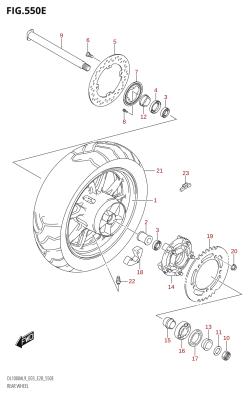 550E - REAR WHEEL (DL1000A:L9:E28)