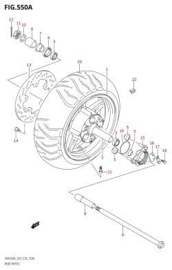 550A - REAR WHEEL (AN650:K6)