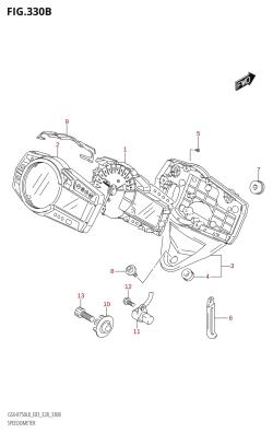 330B - SPEEDOMETER (GSX-R750:L8:E28)
