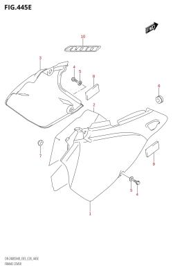 445E - FRAME COVER (DR-Z400S:E03,E28)