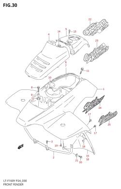 030 - FRONT FENDER (MODEL V /​ W /​ X /​ Y)