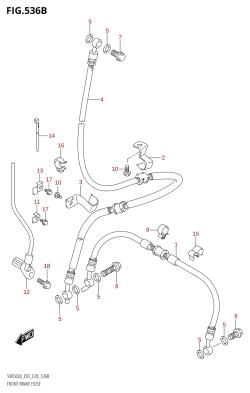 536B - FRONT BRAKE HOSE (SV650:L8:E33)