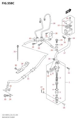 558C - REAR MASTER CYLINDER (GSX-S1000FA:L6:E33)