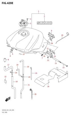 420E - FUEL TANK (SV650A:L8:E28)