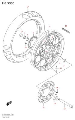 530C - FRONT WHEEL (DL650XA,DL650XAUE)