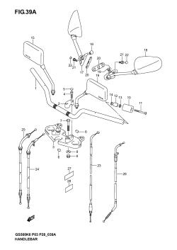 39A - HANDLEBAR (MODEL K4 /​ K5 /​ K6)