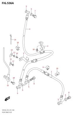 536A - FRONT BRAKE HOSE (SV650:L8:E03)