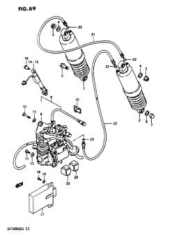 069 - REAR SHOCK ABSORBER GV1400GDG /​ GCG /​ MODEL H /​ J