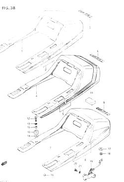 038 - SEAT TAIL COVER (GSX400SE /​ SF /​ SG,GSX400EF E17)