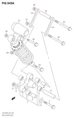 543A - REAR CUSHION LEVER