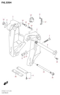 335H - CLAMP BRACKET (DF140AZ:E11)