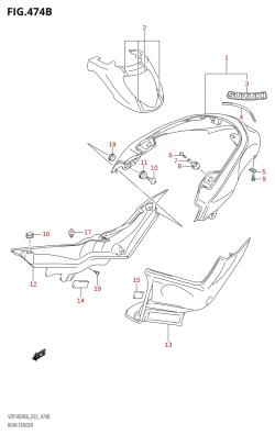 474B - REAR FENDER ((VZR1800Z,VZR1800ZU2):(K7,K8))
